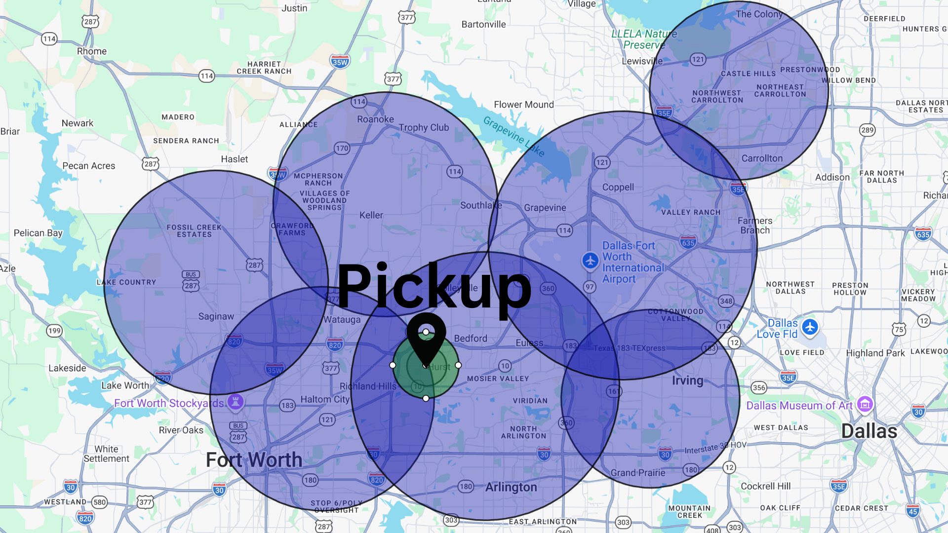 DFW Priority Delivery Zone Map